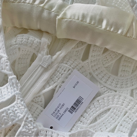 MILLY SIENNA EMBROIDERED SCALLOP LACE SLEEVELESS  DRESS IN WHITE SIZE 2 - Picture 10 of 16